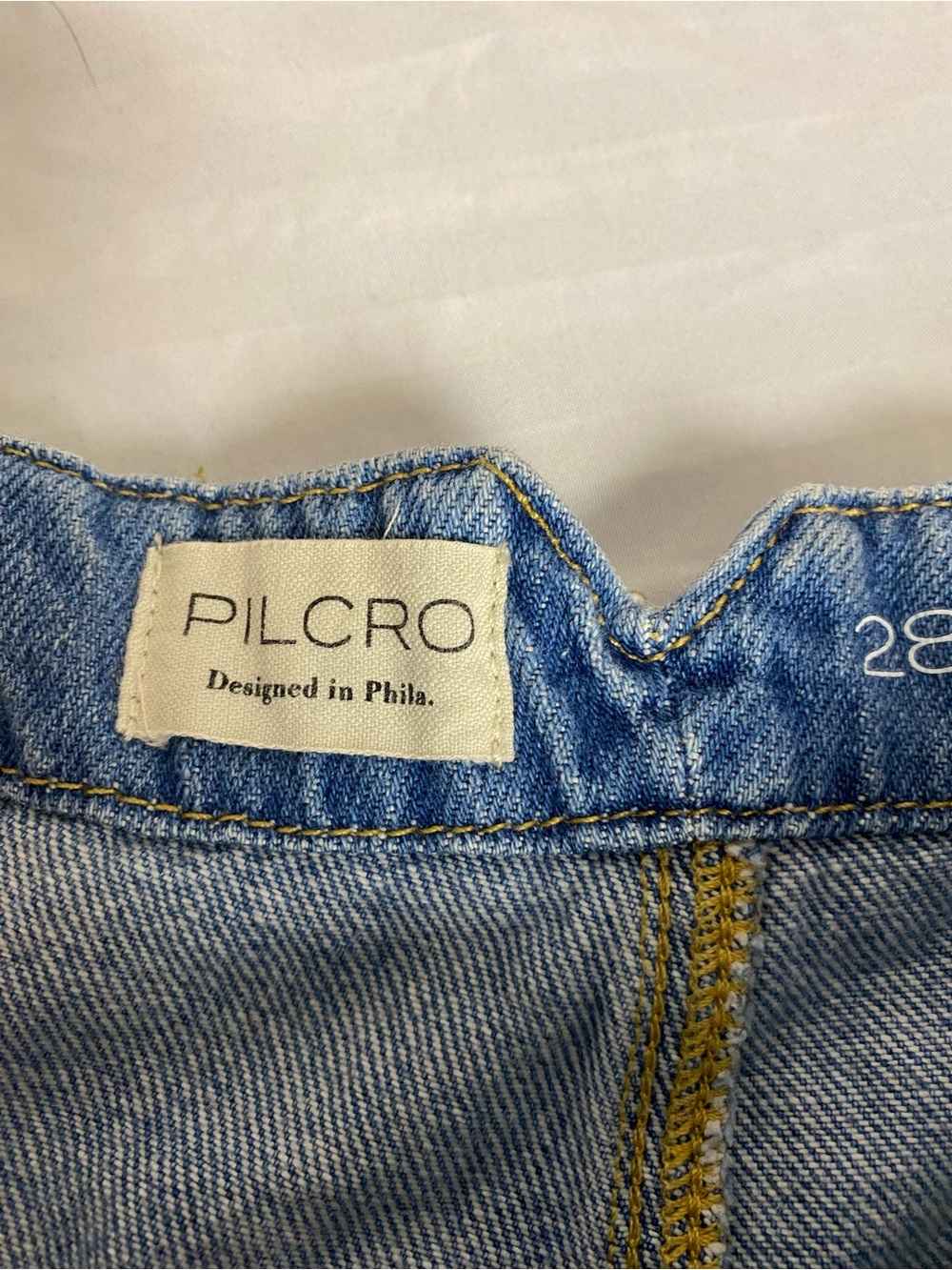 Pilcro Wide-Leg Light Blue Denim Jeans - Picture 2 of 7
